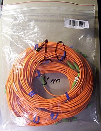 FC/APC-FC/APC 3mm 62.5/125um MMF jumper, 5-meter. JDS P/N: J-FAFA-1-005-J1