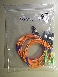 SC/APC-FC/PC 3mm 100/140um large-core MMF jumper, 1-meter. JDS P/N: J-FPSU-3-001-J1