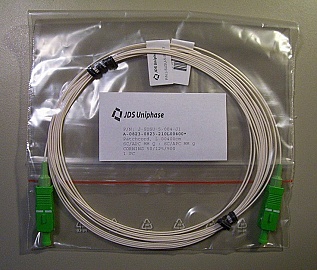 SC/APC-SC/APC 50/125um 900um-buffered MMF jumper, 4-meter. JDS P/N: J-SUSU-5-004-J1