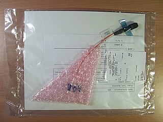 MPX(male) - LC/PC 3-fiber 0.2-meter jumper.  With 900um buffer.