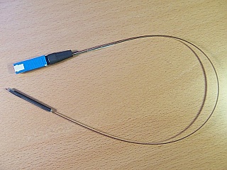 8-fiber pigtail with female connector, 0.35-meter