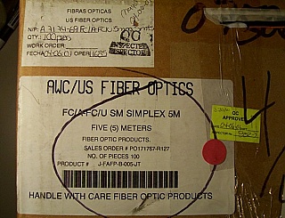 FC/APC-FC/PC 5-meter SM Fiber jumper, P/N: J-FAFP-B-005-JT