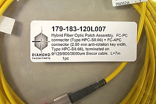 FC/APC-FC/PC SM Fiber jumper, 7-meter. High return loss.