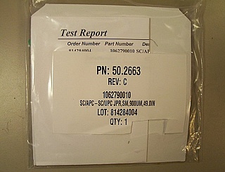 SC/APC - SC/UPC 49-inch by Molex. 900um buffer. PN:1062790010