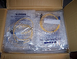 FC/PC(UPC)-SC/PC(UPC) 1-meter SM Fiber jumper, with 3mm cable.