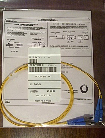 $4 each if buy 10pc. FC/PC(UPC)-SC/PC(UPC) 5-feet SMF duplex jumper, =2 simplex jumpers, by Lucent