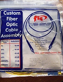 ST/UPC-SC/UPC 1-meter SMF simplex jumper, made by FIS