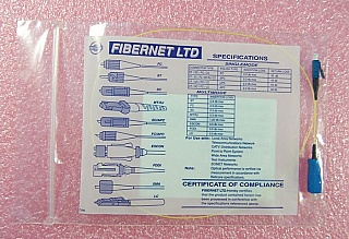 LC/UPC-SC/UPC 0.59-metter simplex SMF jumper, 900um buffer. 9/125um SMF.