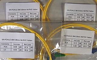 FC/APC-LC/UPC(PC) 1-meter SMF jumper, with 3mm-cable. Economical products. P/N: SX-FCA/LC SM 3.0mm - 1m PVC Yellow