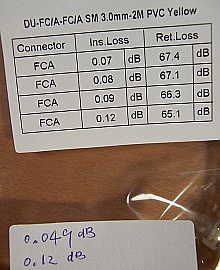 Min order qty=4. $3.28 each if buy 100pc. FC/APC-FC/APC 2-meter SM Fiber simplex jumper in 3mm cable, Corning SMF-28e fiber. Economical products. It may not match fiber connectors of other brands well. P/N:SX-FC/A-FC/A SM 3.0mm-2M PVC Yellow