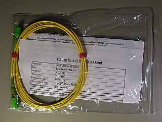 FC/APC-FC/APC 2-meter simplex SMF Master jumper as reference cord for measurement, very low loss. JDS P/N: M-FAFA-B-002-S1