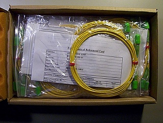 FC/APC-FC/APC 2-meter simplex SMF Master jumper as reference cord for measurement, very low loss. JDS P/N: M-FAFA-B-002-S1