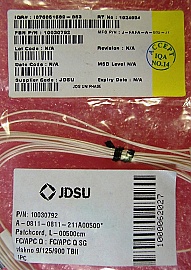 FC/APC-FC/APC 5-meter simplex SM fiber jumper, 900um-buffered jumper. JDS P/N: J-FAFA-A-005-JT. A-0811-0811-211A00500. FBN P/N:10030792