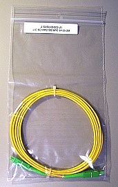 Min order qty=10. $6 each if buy 50pc. SC/APC-SC/APC 2-meter simplex fiber jumper, 3mm cable. JDS P/N: J-SUSU-B-002-J1