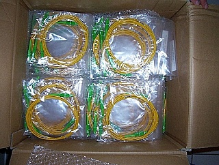 Min order qty=10. $6 each if buy 50pc. SC/APC-SC/APC 2-meter simplex fiber jumper, 3mm cable. JDS P/N: J-SUSU-B-002-J1