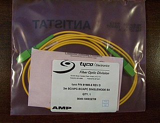 SC/APC-SC/APC 2-meter simplex fiber jumper, by Tyco