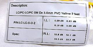 Lightwavestore.com > LC-LC SMF Jumpers > LC/PC-LC/PC duplex 2-feet SMF ...