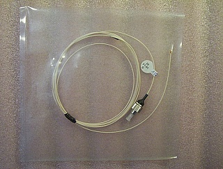 FC/PC(UPC) connector to 2.25mm 12-degree-angled tube/ferrule 2-meter SM jumper/pigtail. 900um-buffered fiber. JDS P/N: ED0009748-A-42.