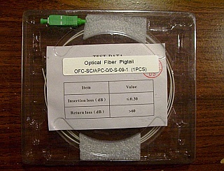 SC/APC 1-meter 900um-buffer fiber pigtail
