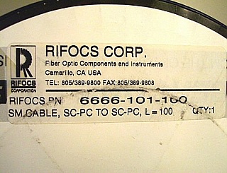 100-meter SMF fiber, 3mm cable. With SC/PC connector at each end.