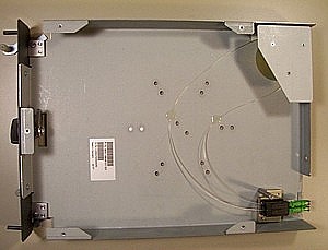 Lucent(OFS) DCM enclosure without dispersion-compensating fiber spool inside. Model no: DC-PT. with E2000/APC connectors
