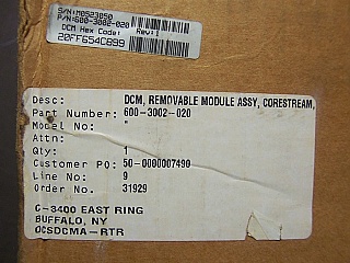 Empty drum without DCM fiber spool. To be removed from DCM rack mount (Ciena Corestream DCM 20. P/N: 600-3002-020. Model: 03-1991-00-01)