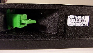 Three C-band DCM within rack mount, each DCM (dispersion: -166, -329, or -166 ps/nm/km) is for 10km, 20km, or 10km standard fiber compensation. Ciena Corestream P/N: 600-3192-202