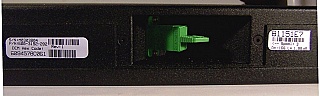 Three C-band DCM within rack mount, each DCM (dispersion: -166, -329, or -166 ps/nm/km) is for 10km, 20km, or 10km standard fiber compensation. Ciena Corestream P/N: 600-3192-202