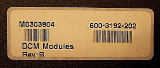 Three C-band DCM within rack mount, each DCM (dispersion: -166, -329, or -166 ps/nm/km) is for 10km, 20km, or 10km standard fiber compensation. Ciena Corestream P/N: 600-3192-202