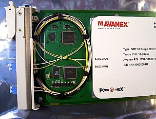 Avanex Powershaper FDS Dispersion Compensation Module (DCM) for 60km SMF in 1.55um C-band DWDW 50GHz-spacng, Type: SMF 60 Slope 50 GHz C-band.