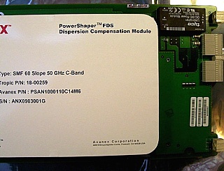Avanex Powershaper FDS Dispersion Compensation Module (DCM) for 60km SMF in 1.55um C-band DWDW 50GHz-spacng, Type: SMF 60 Slope 50 GHz C-band.