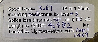 DCM (fiber spool) for truewave fiber by Lucent. About -480ps/nm at 1585nm.