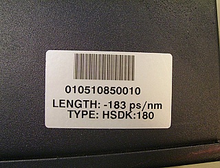 DCM (fiber spool) for truewave fiber by Lucent. -183ps/nm.  TYPE: HSDK:180