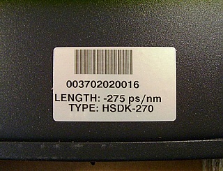 DCM (fiber spool) for truewave fiber by Lucent(OFS). About -270ps/nm for C-band.  TYPE: HSDK:270