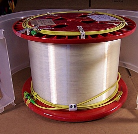Lucent 30km dispersion-compensating-fiber (DCF), in raw fiber roll. For nonlinear effect, Raman amplifier, or DCF. Fiber type: DK-SM. Lucent(Lycom) model number: LUC30DKSMA