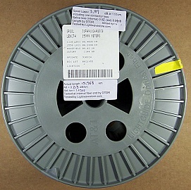 15.999km Lucent/AT&T dispersion-shifted fiber (DS,DSF) spool. With zero dispersion around 1550nm. With actual dispersion test data. With 2 FC/PC fiber connectors. Fiber ID number ending with 'DCB'.