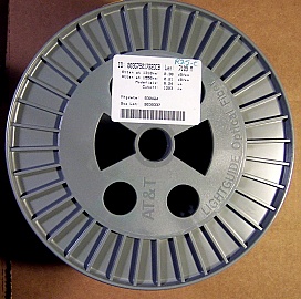 7.109km, 7.809km, or 15.917km Lucent/AT&T dispersion-shifted fiber (DS,DSF) spool. With zero dispersion around 1550nm. Without fiber connectors. Fiber ID number ending with "DCB".