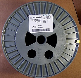13.211km or 13.849km Lucent/AT&T dispersion-shifted fiber (DS,DSF) spool. With zero dispersion around 1550nm. Without fiber connectors. Fiber ID number ending with "DCB".