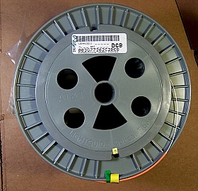 13.211km or 13.849km Lucent/AT&T dispersion-shifted fiber (DS,DSF) spool. With zero dispersion around 1550nm. Without fiber connectors. Fiber ID number ending with "DCB".