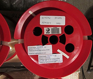 30km or 33km Lucent/AT&T dispersion-shifted fiber (DS,DSF) spool. With zero dispersion around 1550nm.
