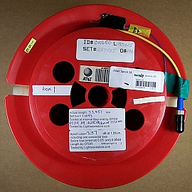 30km or 33km Lucent/AT&T dispersion-shifted fiber (DS,DSF) spool. With zero dispersion around 1550nm.