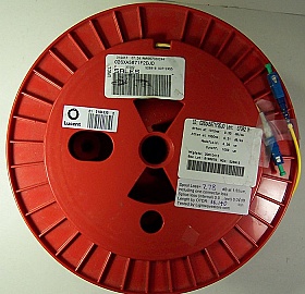 36km Lucent Truewave-RS fiber spool. Tested fiber length is from 35.956km to 36.678km. With 2 SC/PC connectors