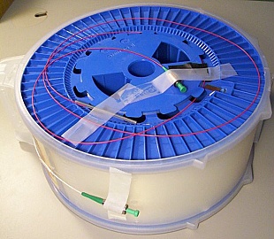 25.26km LEAF fiber spool. With 2 FC/APC connectors