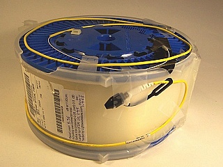25.26km LEAF fiber spool. With 2 FC/PC connectors in 3mm-cable.