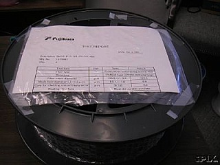 456-meter Fujikura PM bare Fiber, SM.13-P-7/125-UV/UV-400. designed for 1.3um, but also used for 1.55um