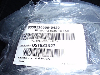 Lower price for longer length. Fujikura Panda PM bare Fiber, SM.13-P-7/125-UV/UV-400. Designed for 1.3um, but can be also used for 1.55um. Price is for one meter.