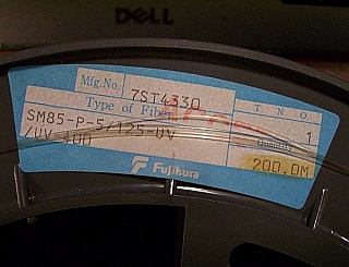 200-meter Fujikura PM bare Fiber, SM85-P-5/125-UV/UV4000. Designed for 0.85um wavelength