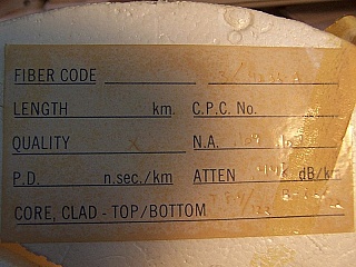 About 2.5km SM fiber spool.  'Sell As Is', no Warranty.