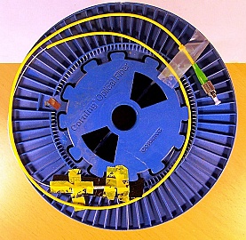 2.21km SMF-28 bare fiber spool, with FC/APC connectors