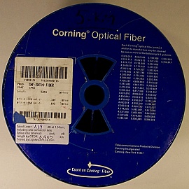 5.46km SMF-28 bare fiber spool, with two LC/PC connectors.